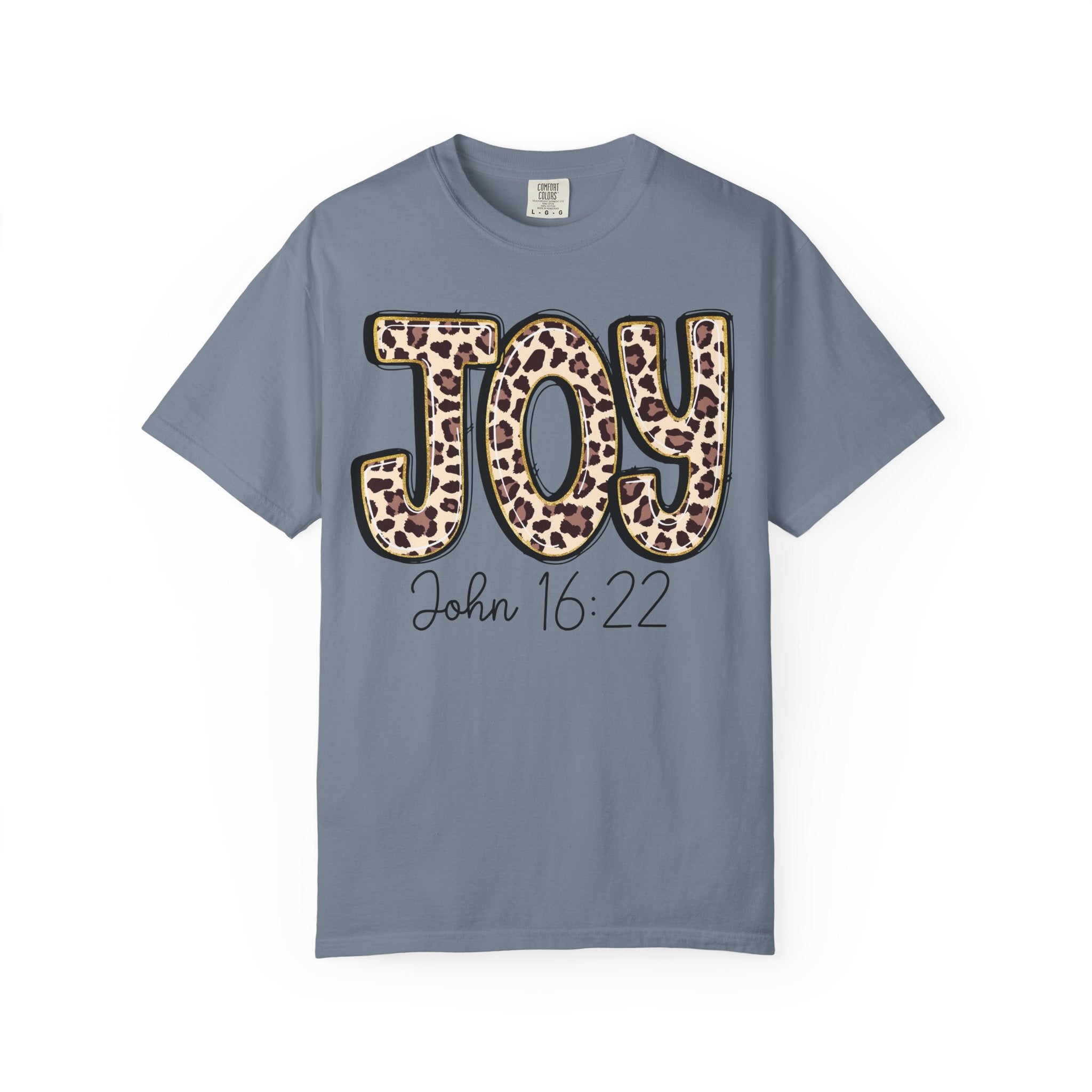Joy Leopard Print - John 16:22 Christian Tee