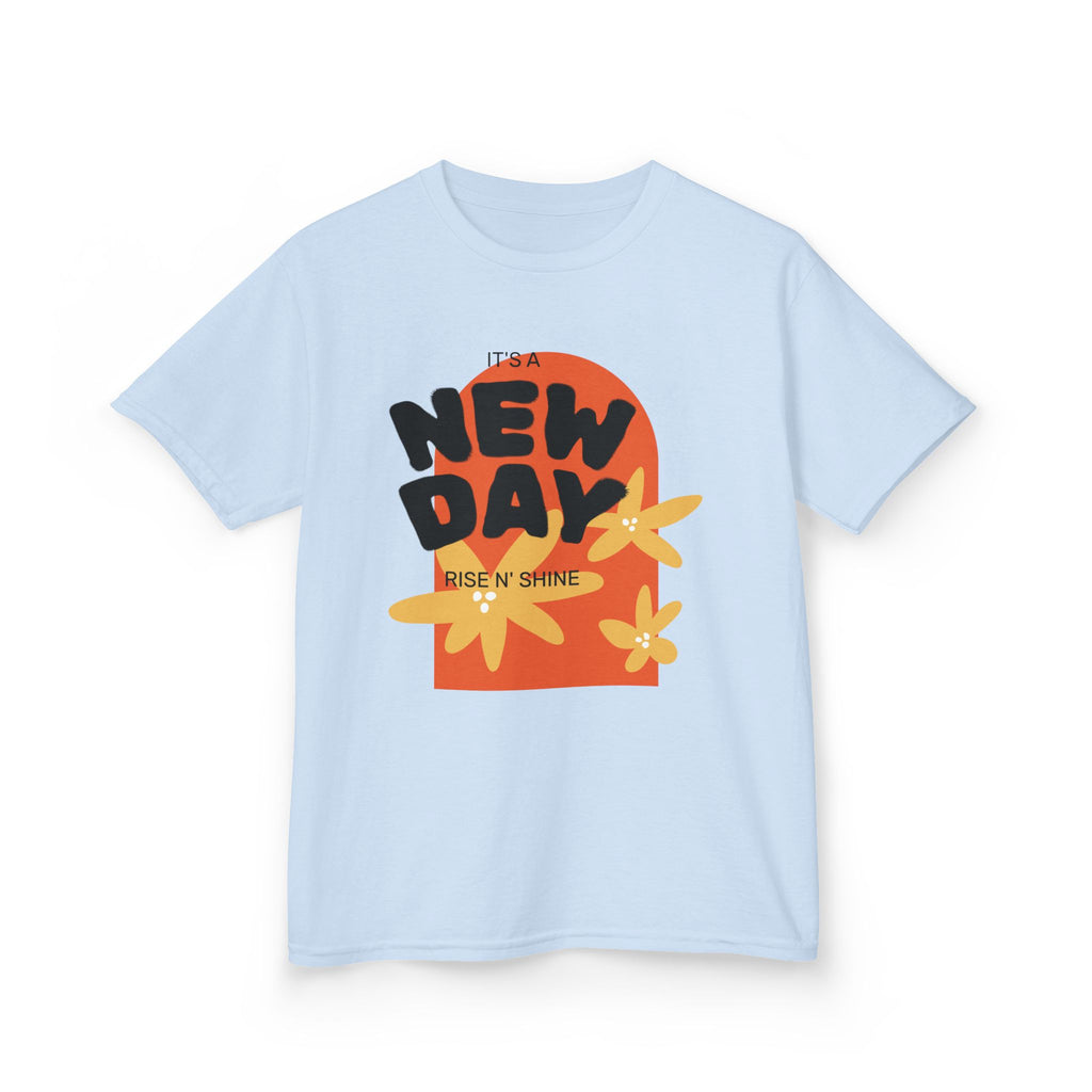 Kids Tee — "New Day" Sunshine Floral Graphic