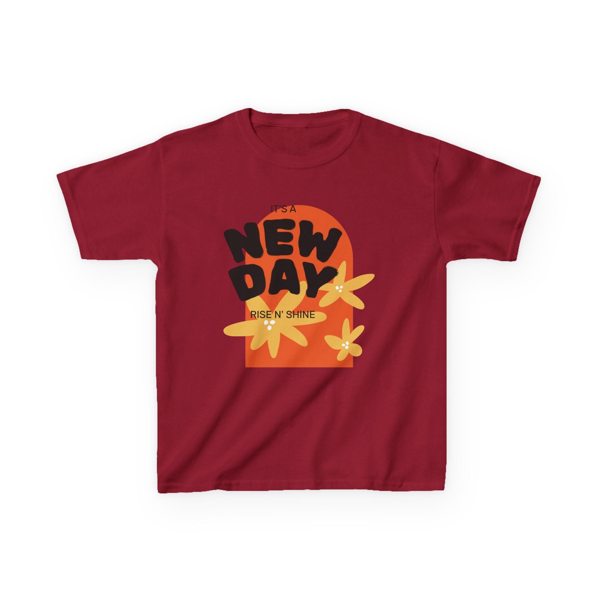 Kids Tee — "New Day" Sunshine Floral Graphic
