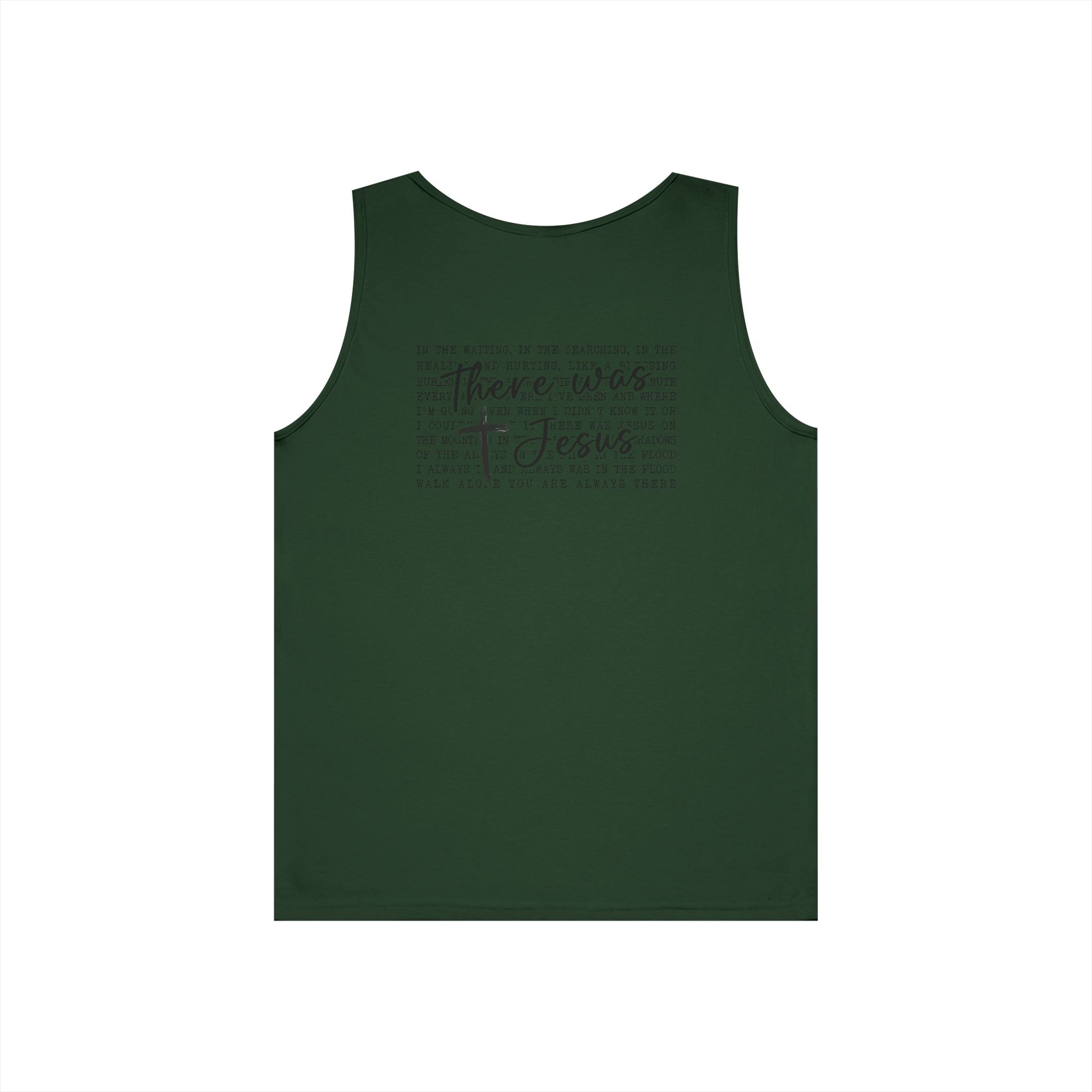 Faith Cross Tank Top with “There Was Jesus” Back Text