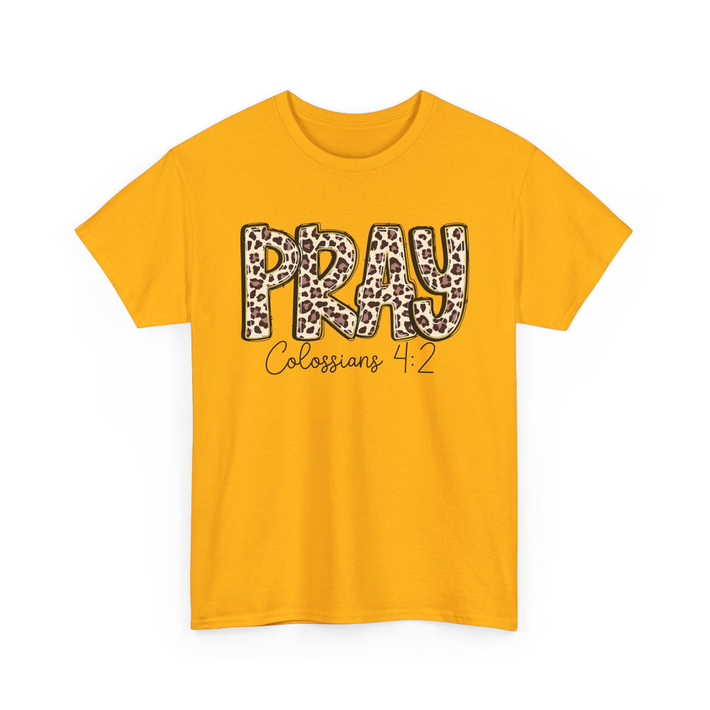 Pray Leopard Tee "Colossians 4:2"