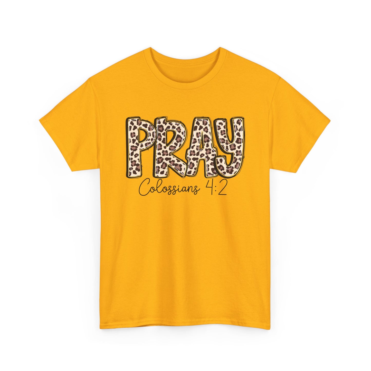Pray Leopard Tee "Colossians 4:2"