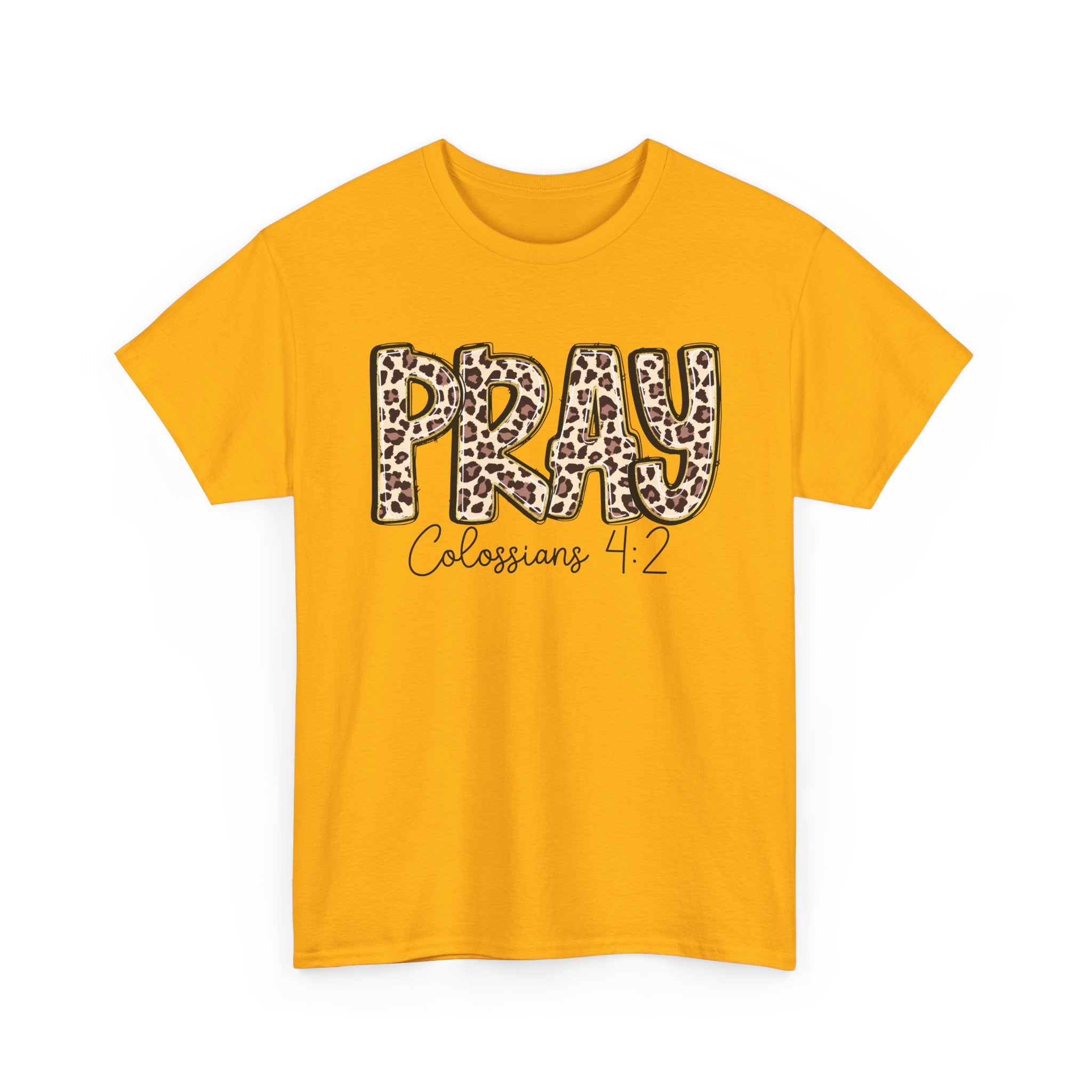 Pray Leopard Tee "Colossians 4:2"