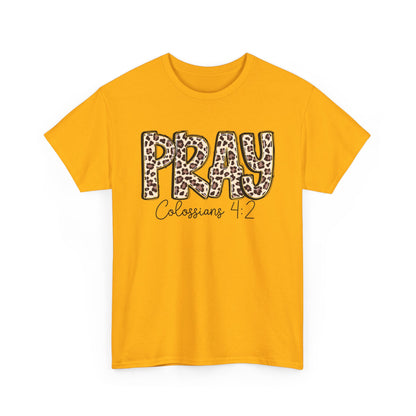 Pray Leopard Tee "Colossians 4:2"