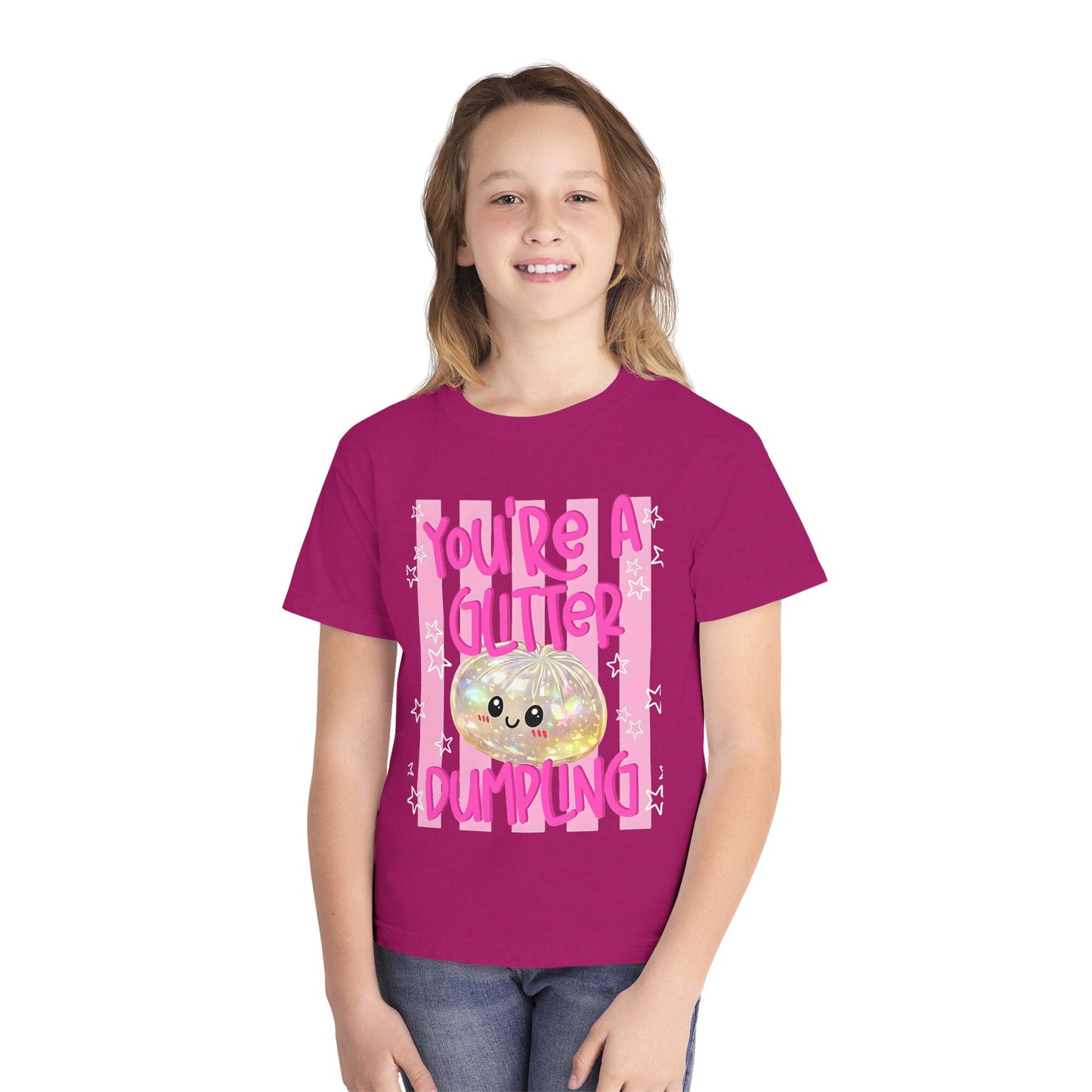 Youth Glitter Dumpling Tee — “You’re a Glitter Dumpling”
