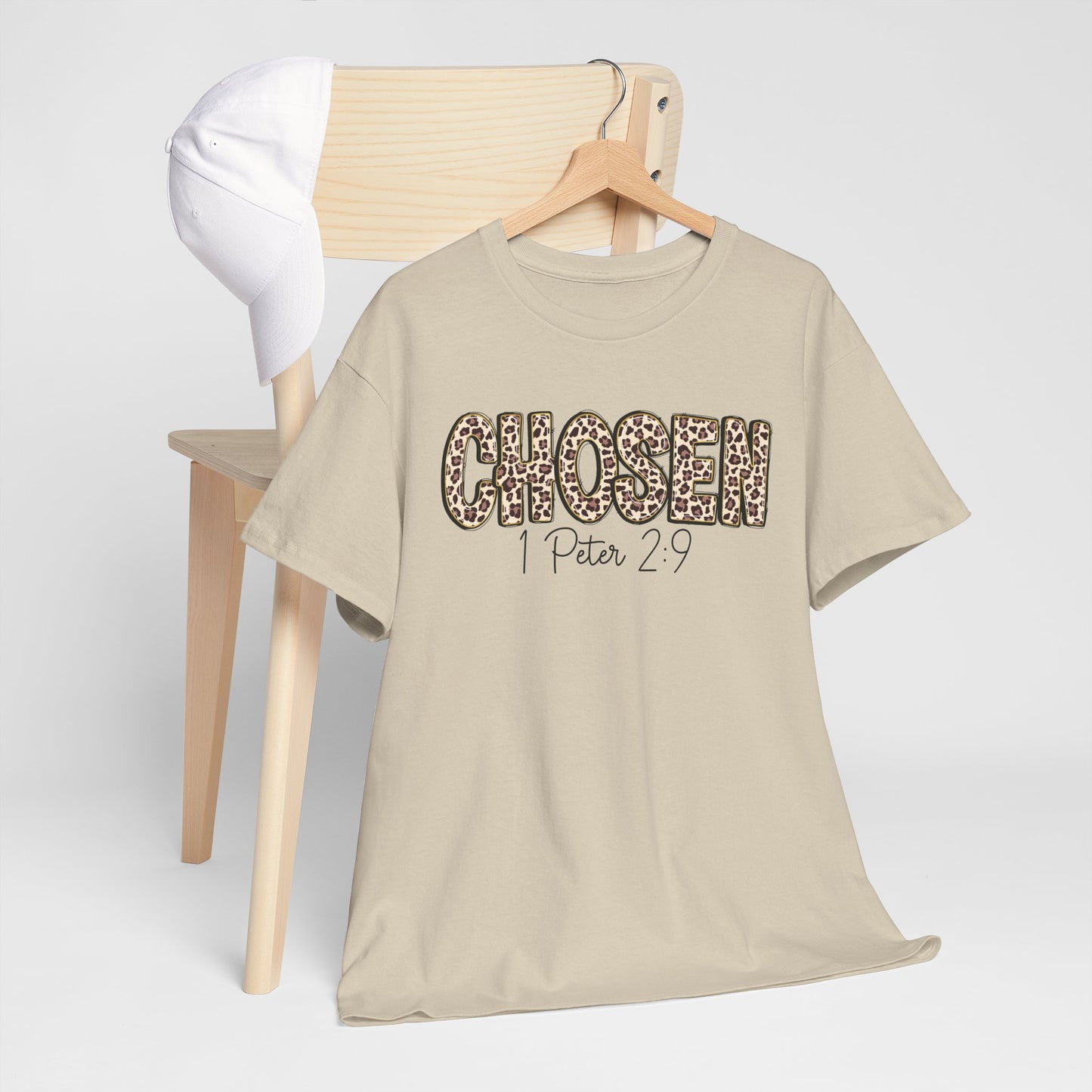 Chosen Leopard Tee “Chosen” 1 Peter 2:9 Faith T-Shirt