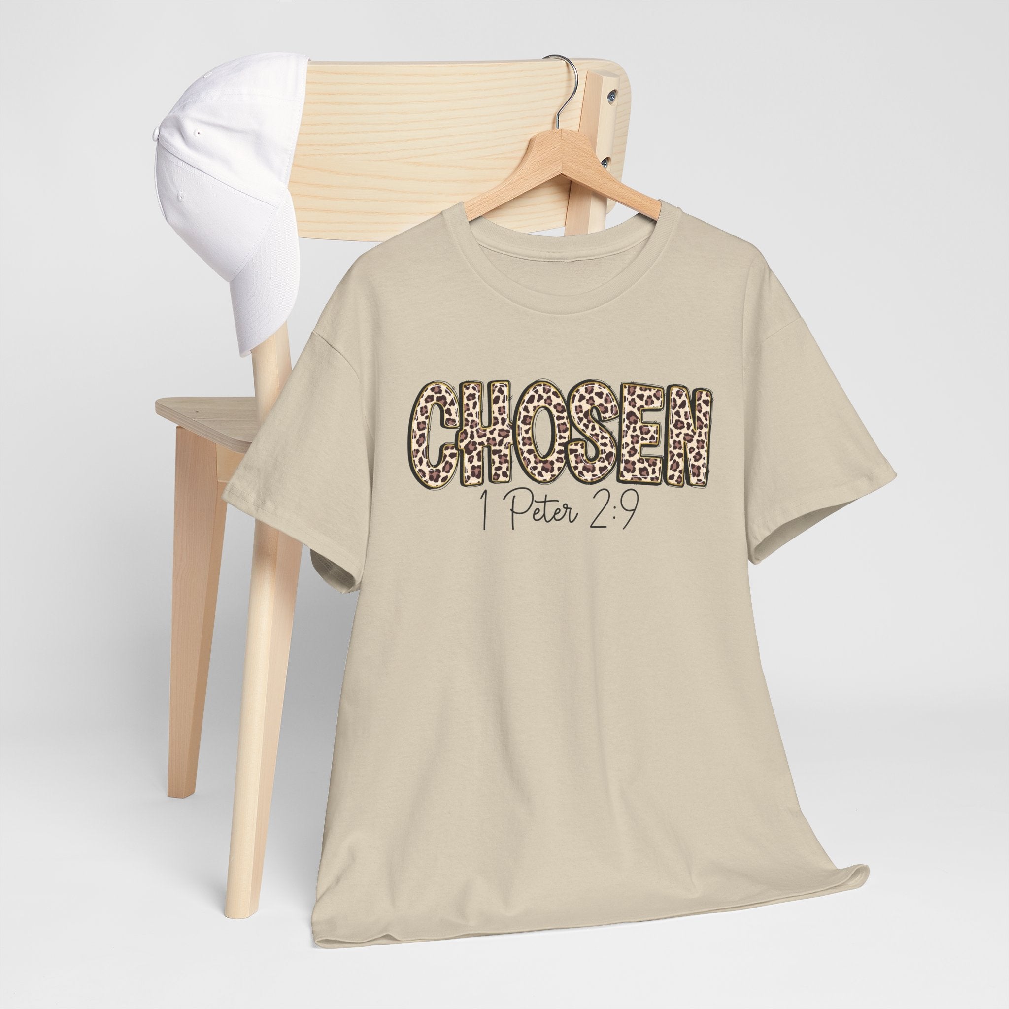 Chosen Leopard Tee “Chosen” 1 Peter 2:9 Faith T-Shirt