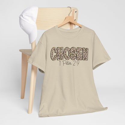 Chosen Leopard Tee “Chosen” 1 Peter 2:9 Faith T-Shirt