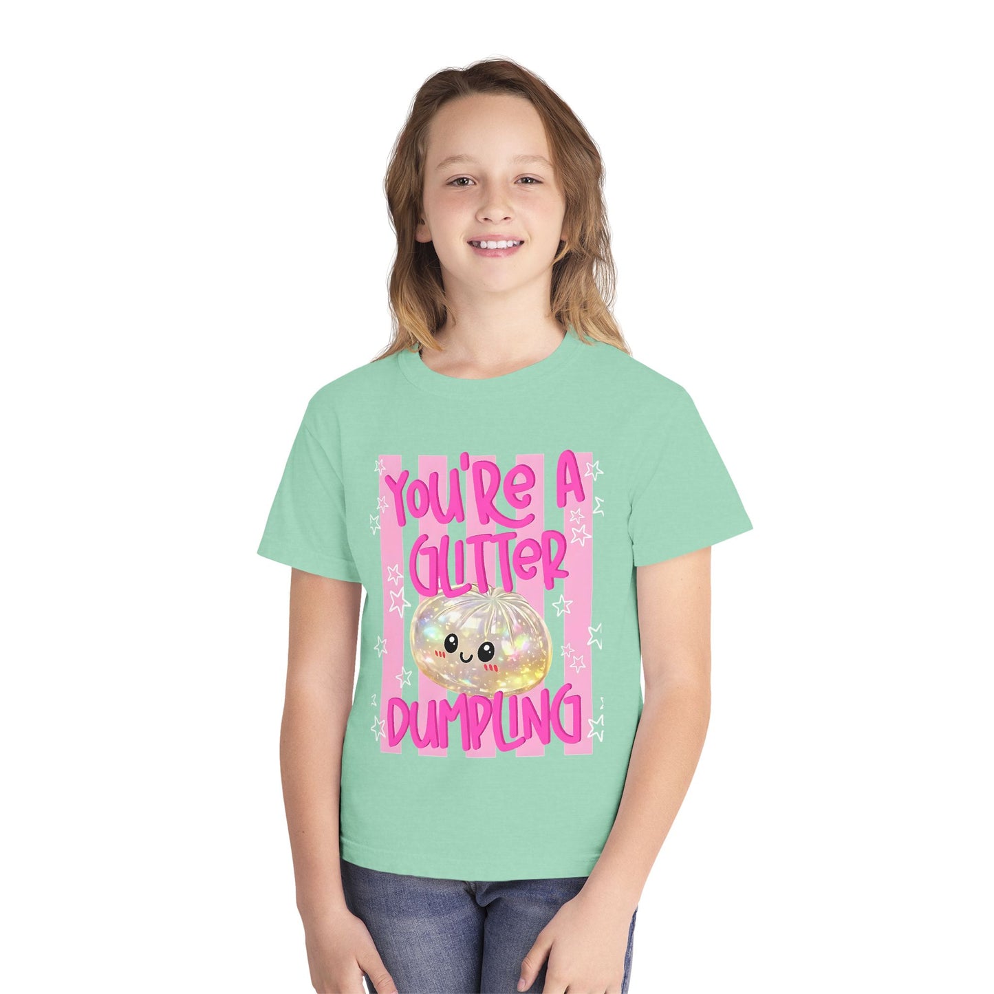 Youth Glitter Dumpling Tee — “You’re a Glitter Dumpling”