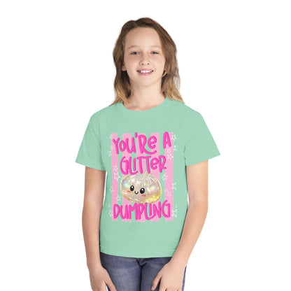 Youth Glitter Dumpling Tee — “You’re a Glitter Dumpling”
