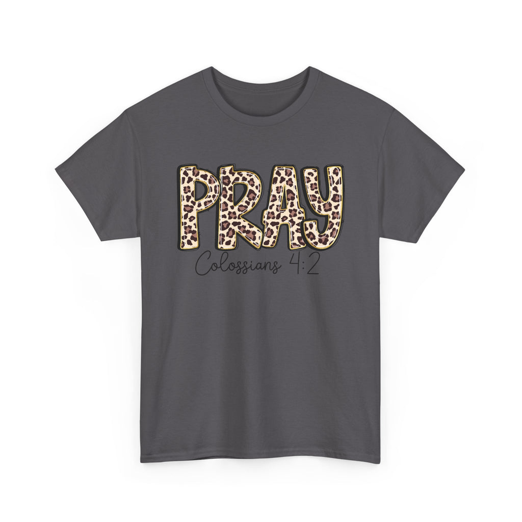 Pray Leopard Tee "Colossians 4:2"