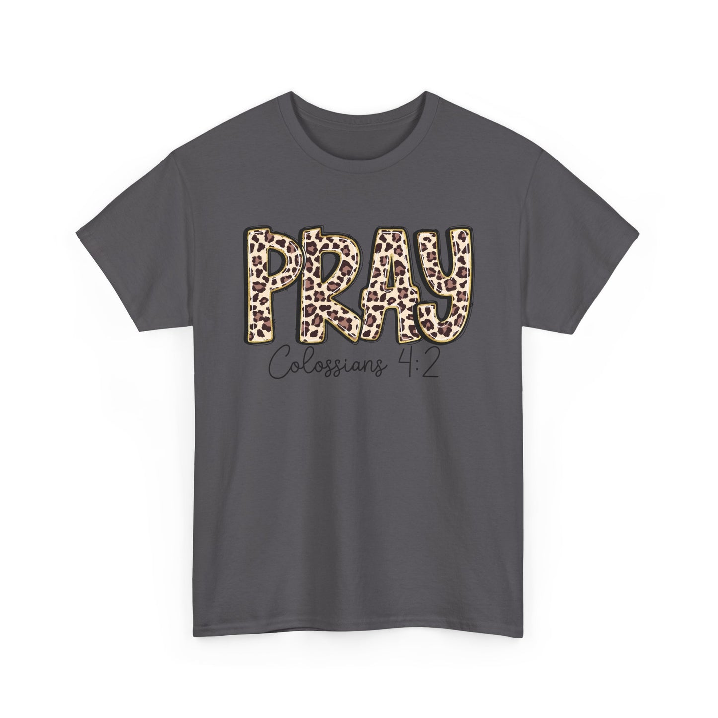 Pray Leopard Tee "Colossians 4:2"