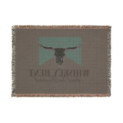 Longhorn Skull Woven Blanket