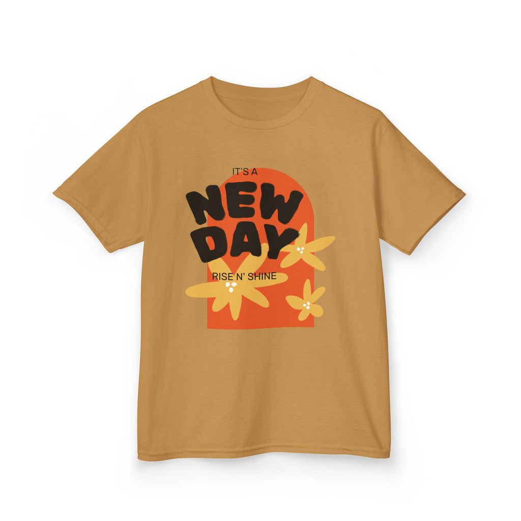 Kids Tee — "New Day" Sunshine Floral Graphic