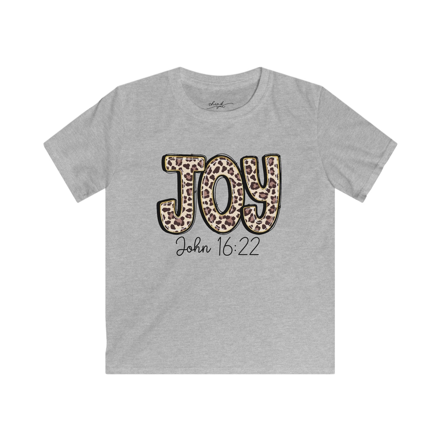 Kids Tee — "Joy" "John 16:22" Christian Shirt