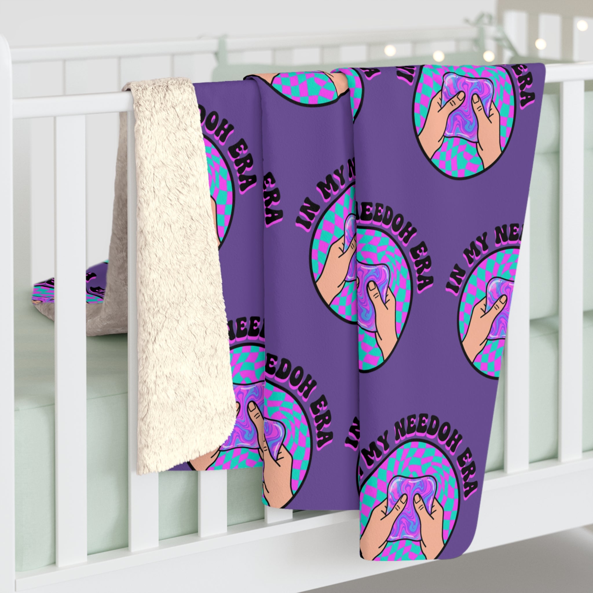 Sherpa Fleece Blanket — Cozy Purple