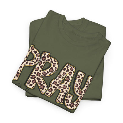 Pray Leopard Tee "Colossians 4:2"