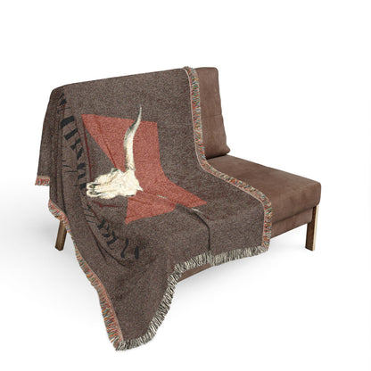 Longhorn Skull Woven Blanket