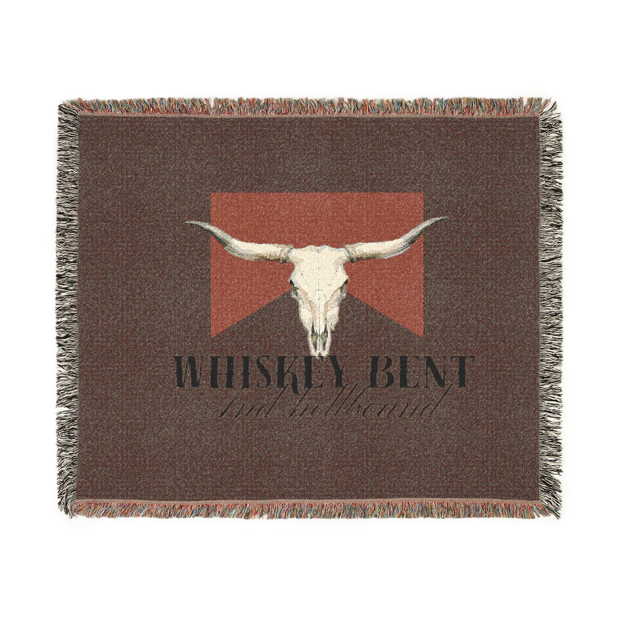 Longhorn Skull Woven Blanket