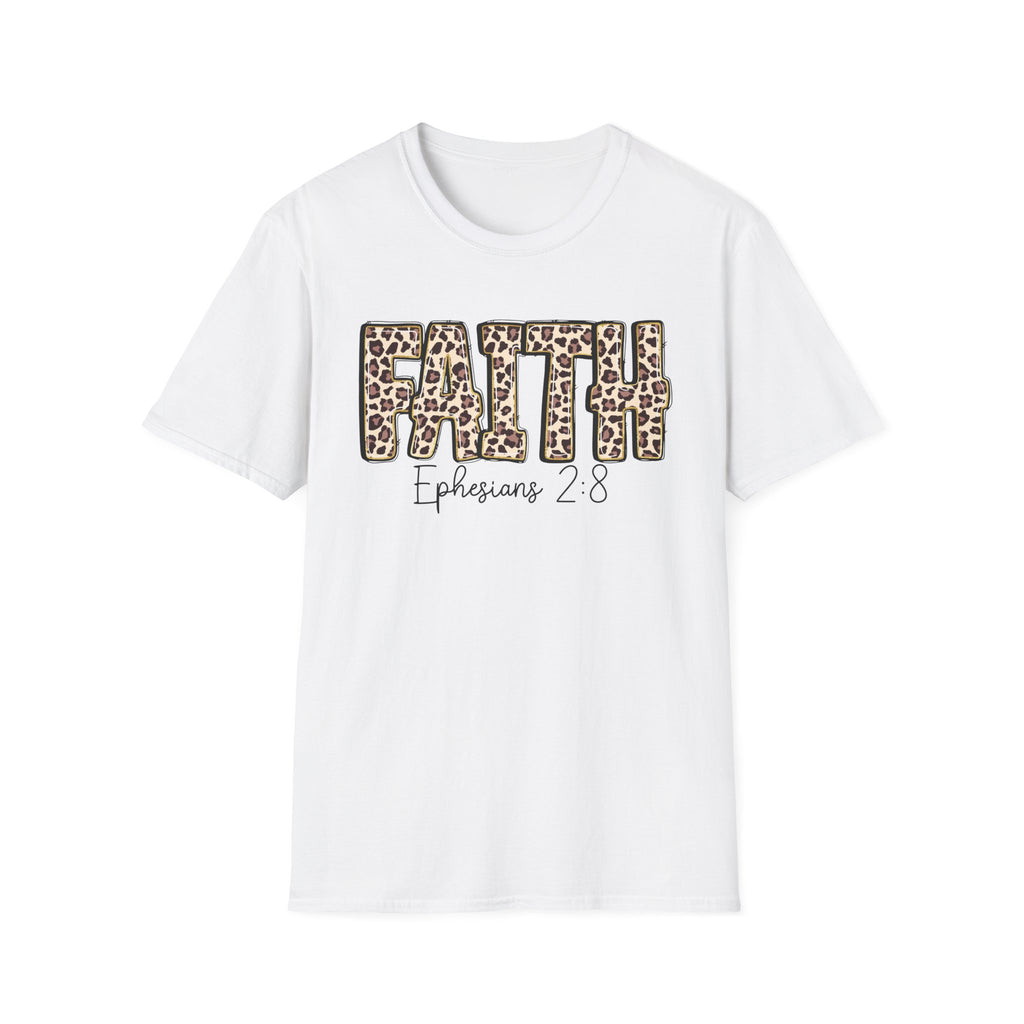 Faith Leopard Scripture "Ephesians 2:8" Christian shirt