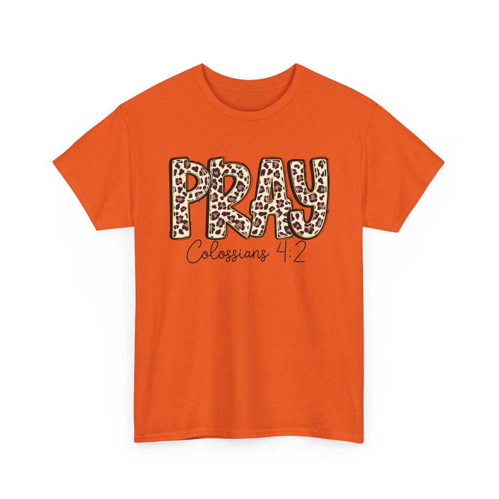 Pray Leopard Tee "Colossians 4:2"