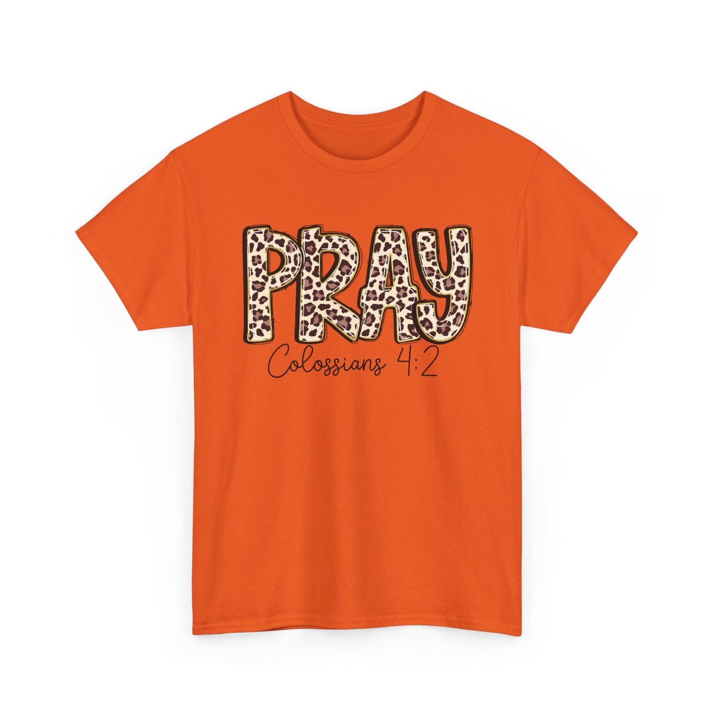 Pray Leopard Tee "Colossians 4:2"