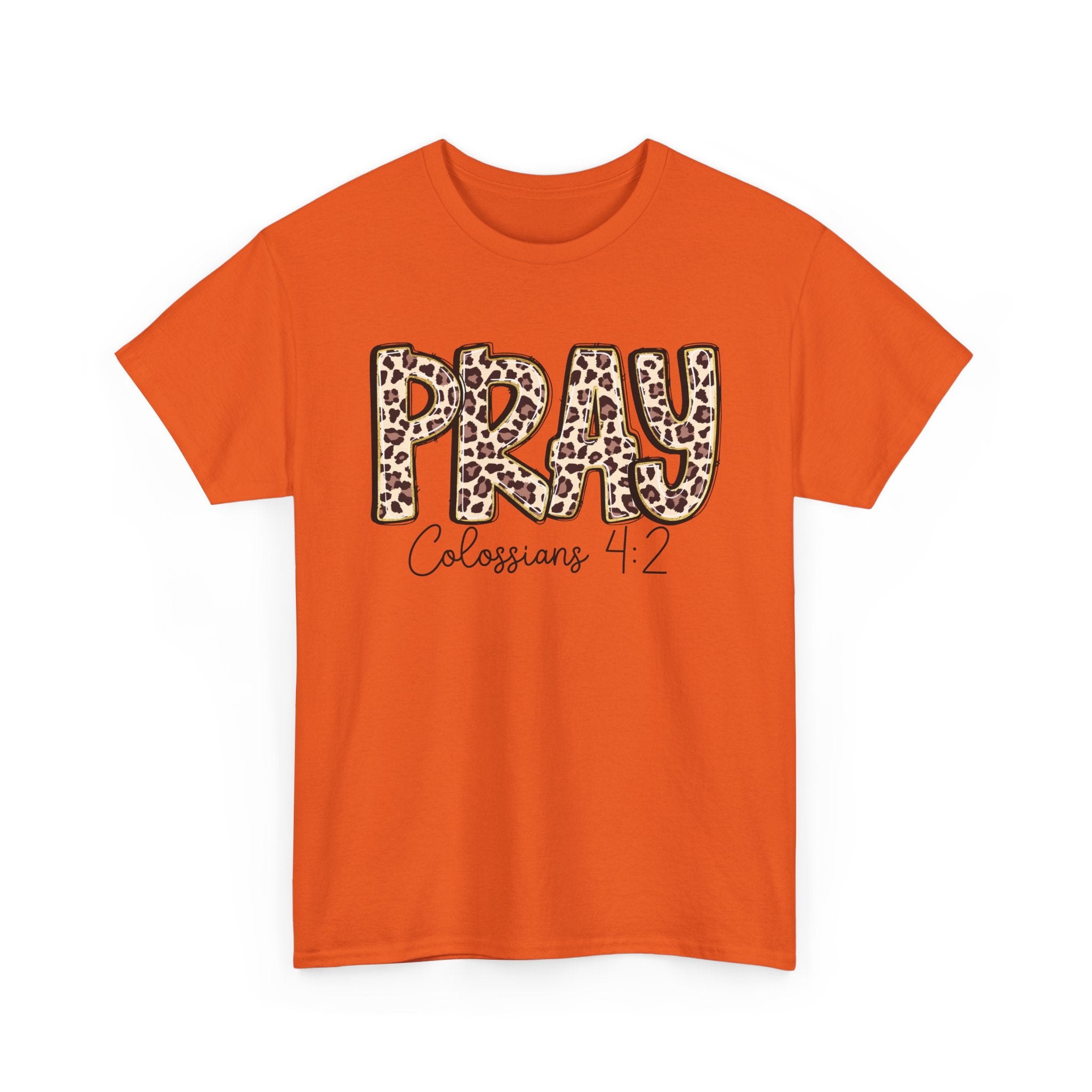 Pray Leopard Tee "Colossians 4:2"