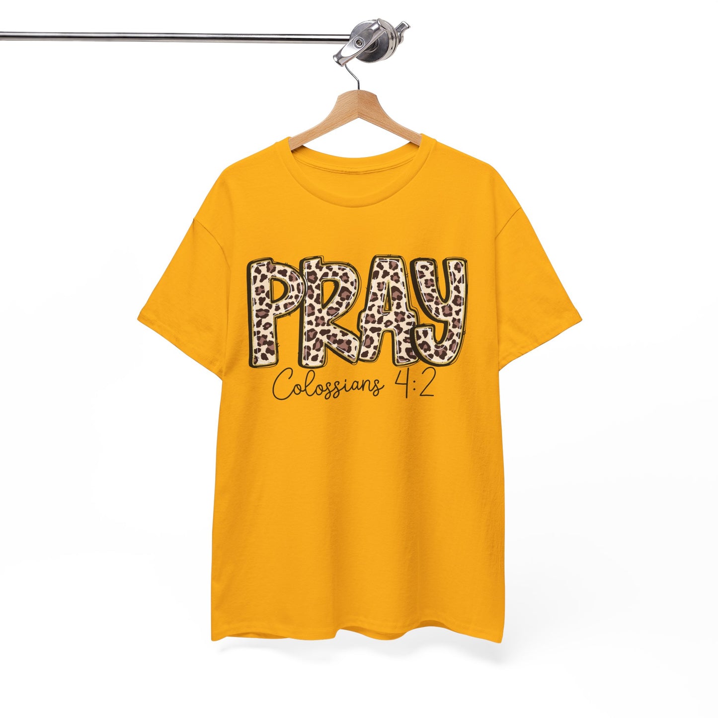 Pray Leopard Tee "Colossians 4:2"