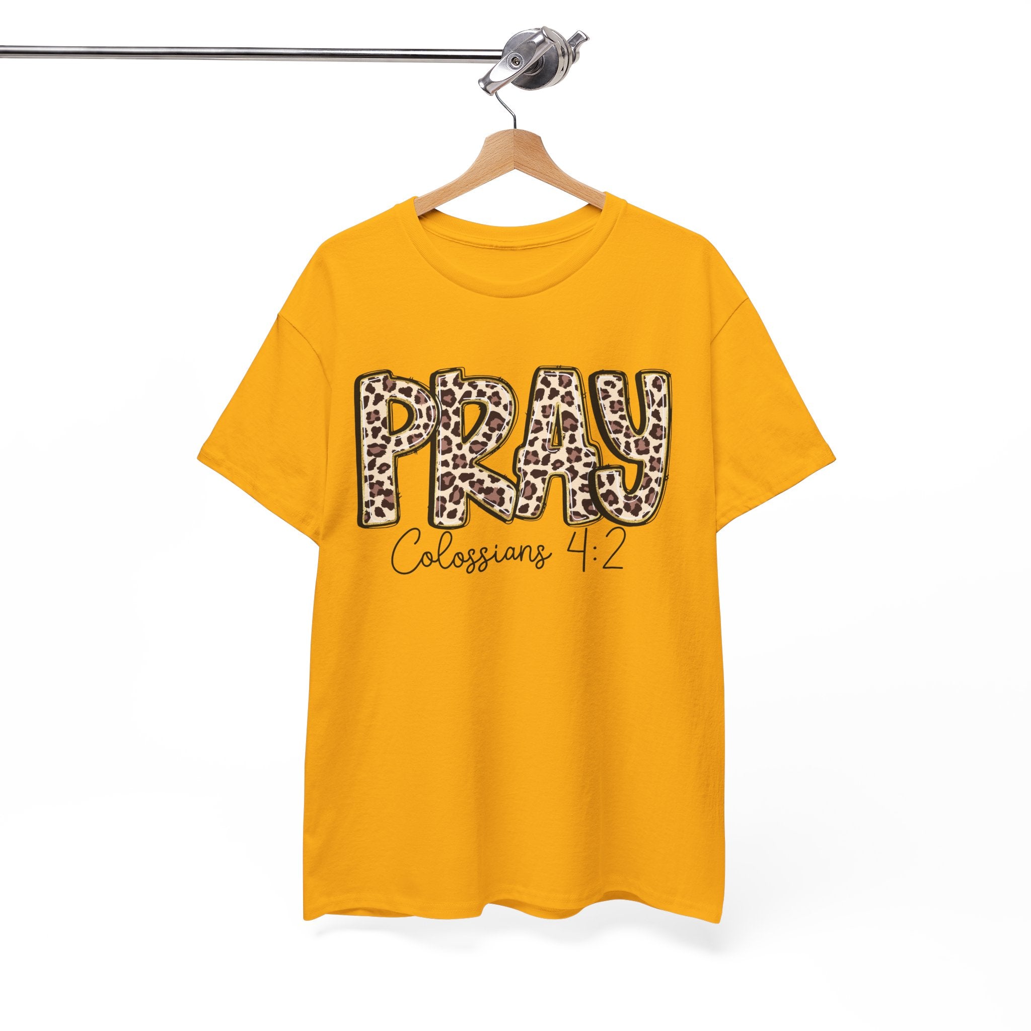 Pray Leopard Tee "Colossians 4:2"