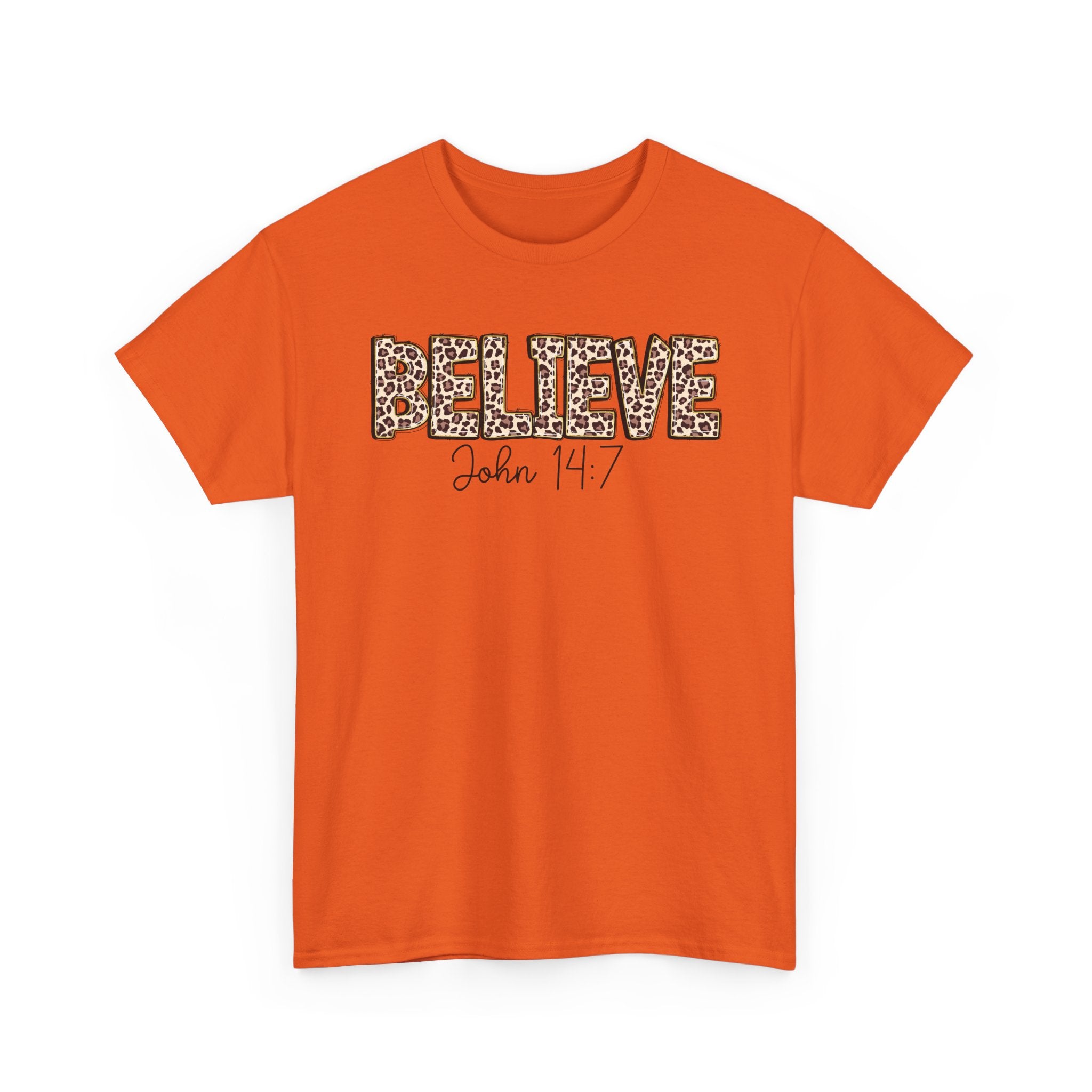 Believe John 14:7 Leopard Print Tee