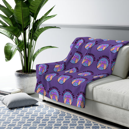 Sherpa Fleece Blanket — Cozy Purple