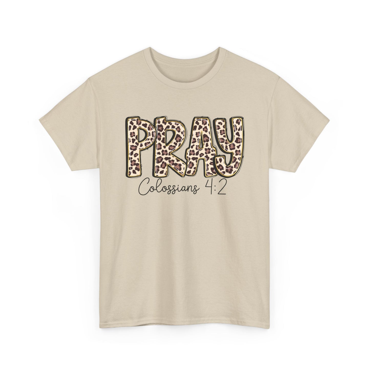Pray Leopard Tee "Colossians 4:2"