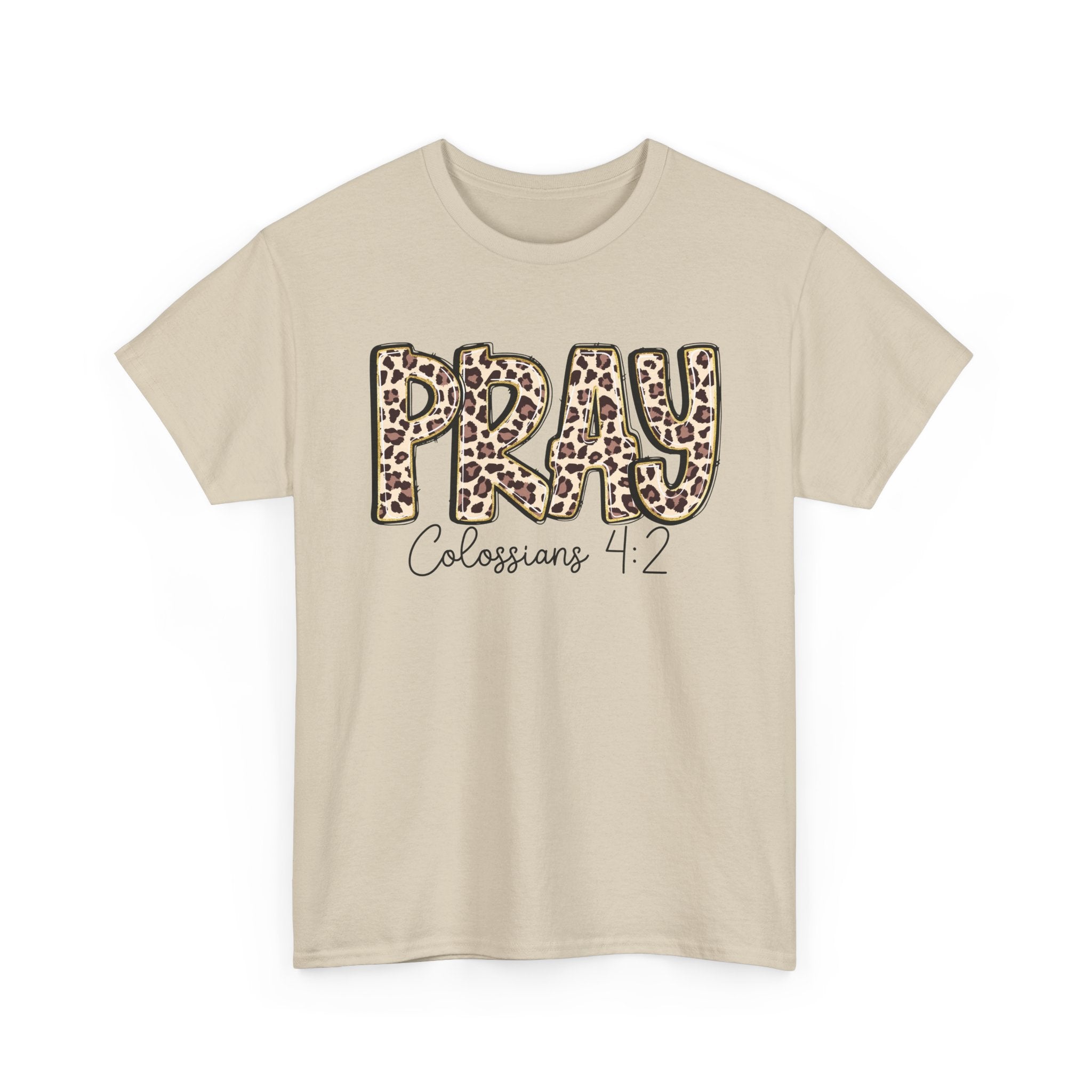 Pray Leopard Tee "Colossians 4:2"