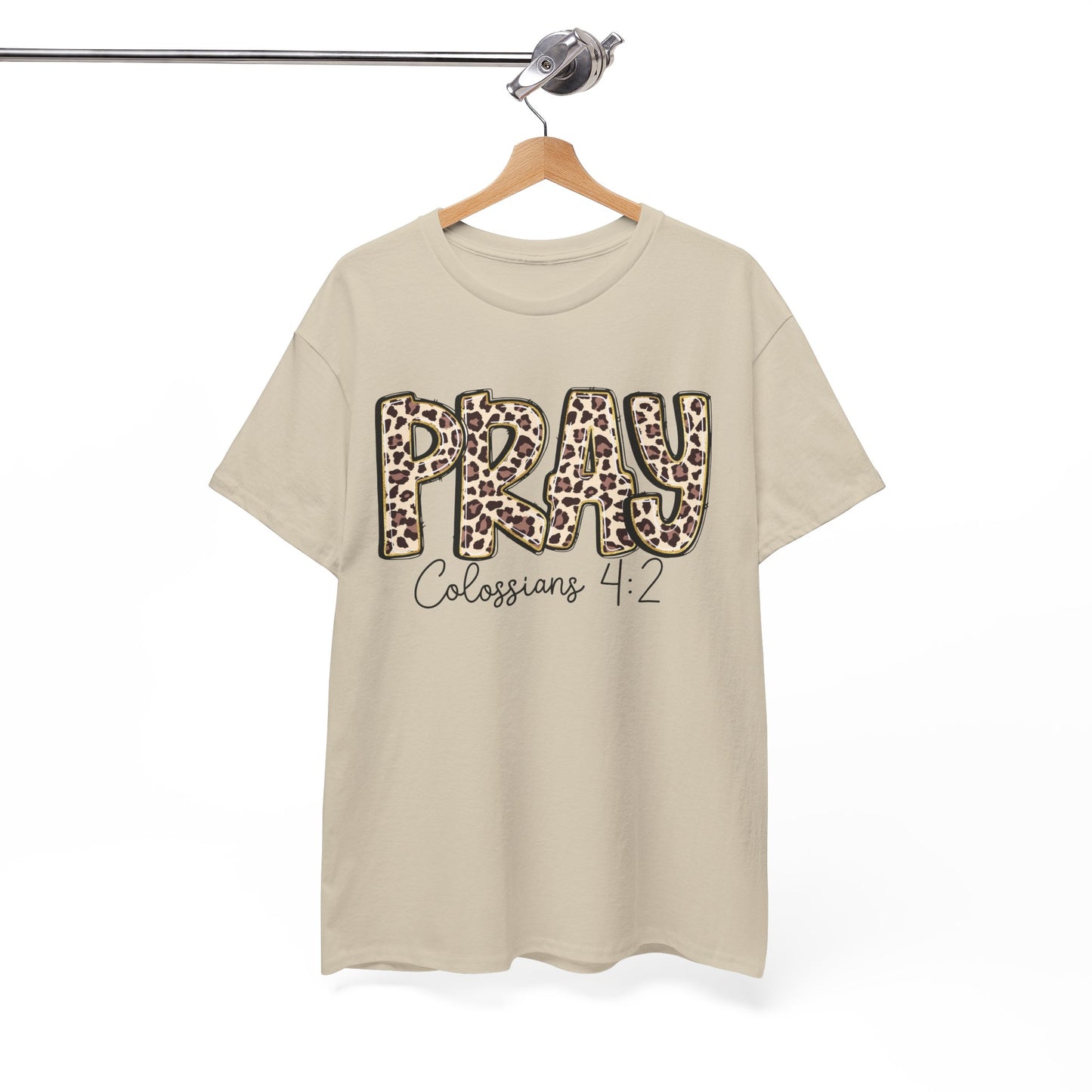 Pray Leopard Tee "Colossians 4:2"