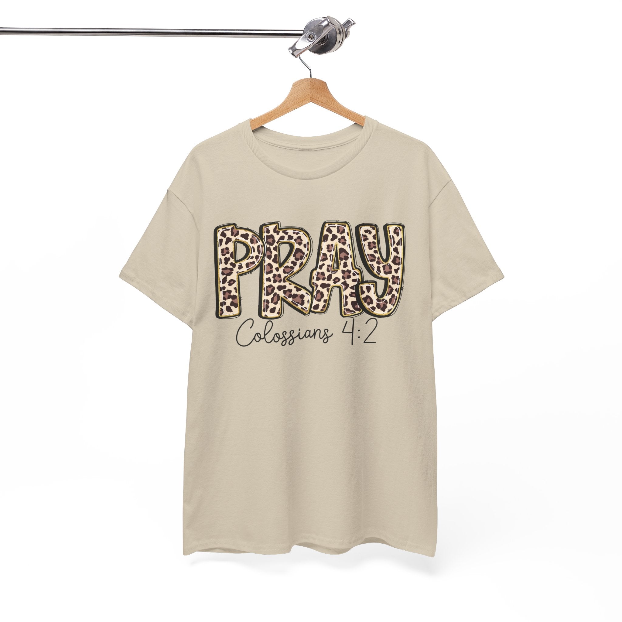 Pray Leopard Tee "Colossians 4:2"