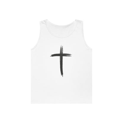 Faith Cross Tank Top with “There Was Jesus” Back Text