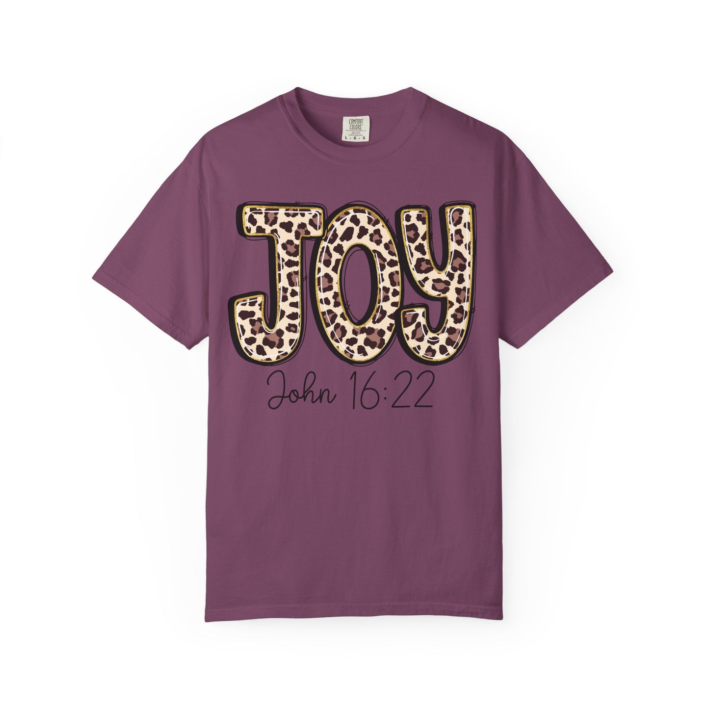 Joy Leopard Print - John 16:22 Christian Tee