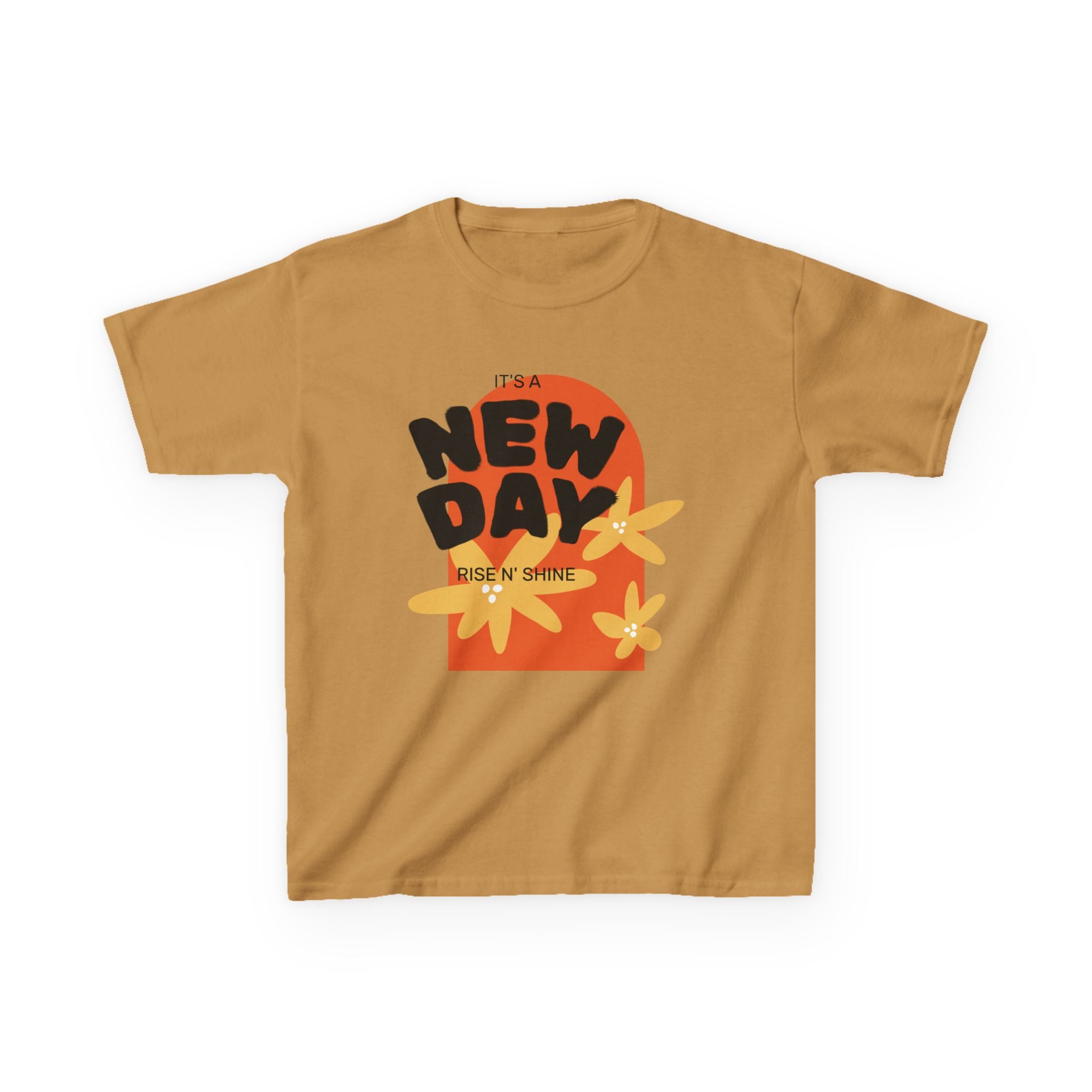 Kids Tee — "New Day" Sunshine Floral Graphic
