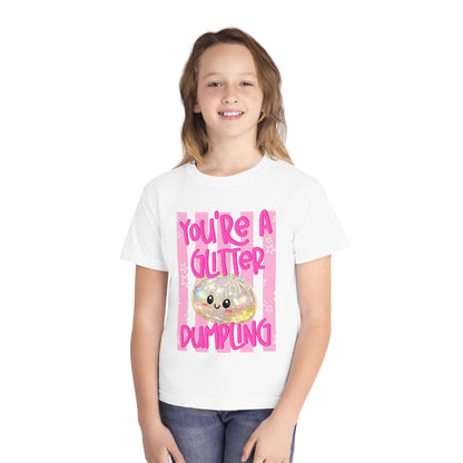 Youth Glitter Dumpling Tee — “You’re a Glitter Dumpling”