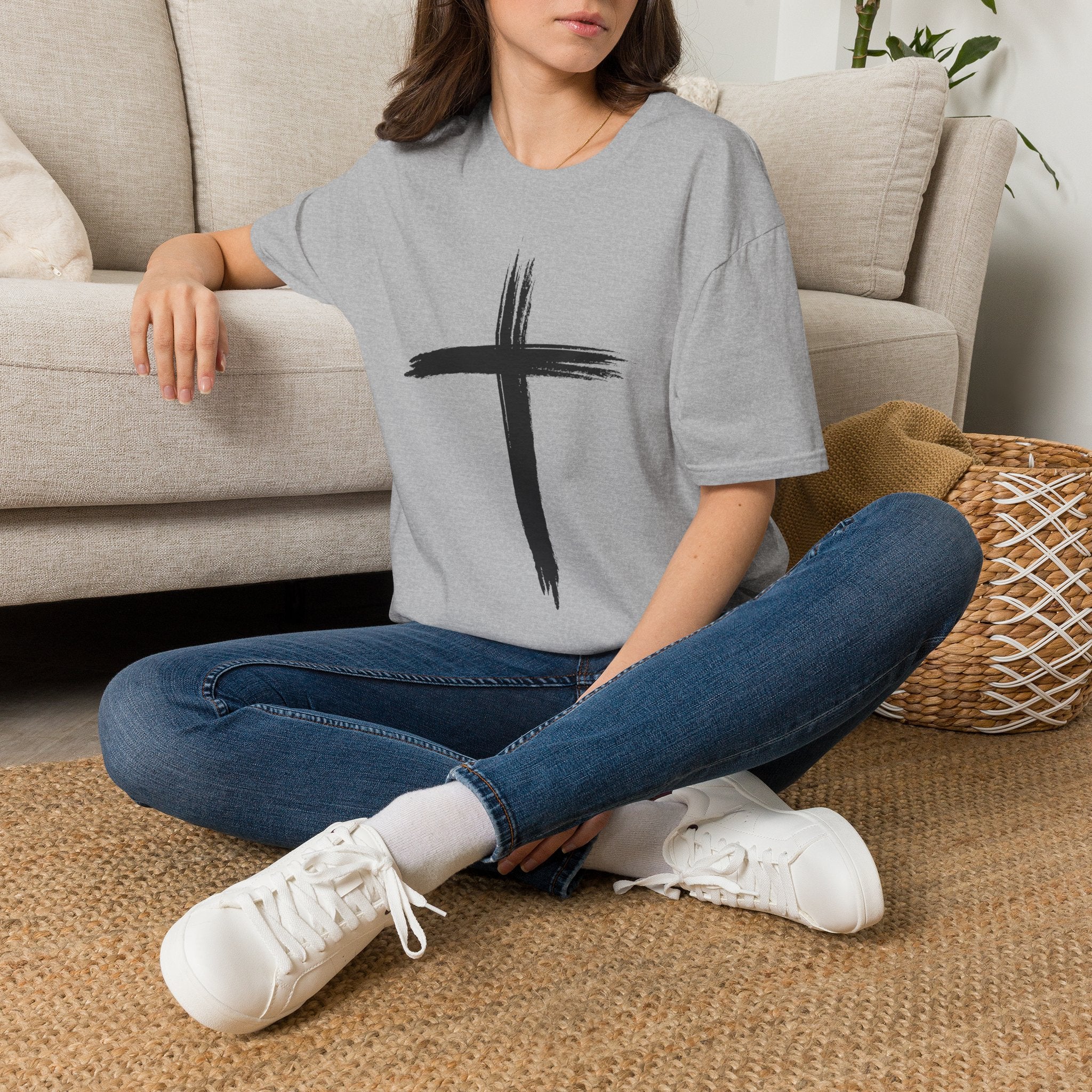 Brushstroke Cross T-Shirt