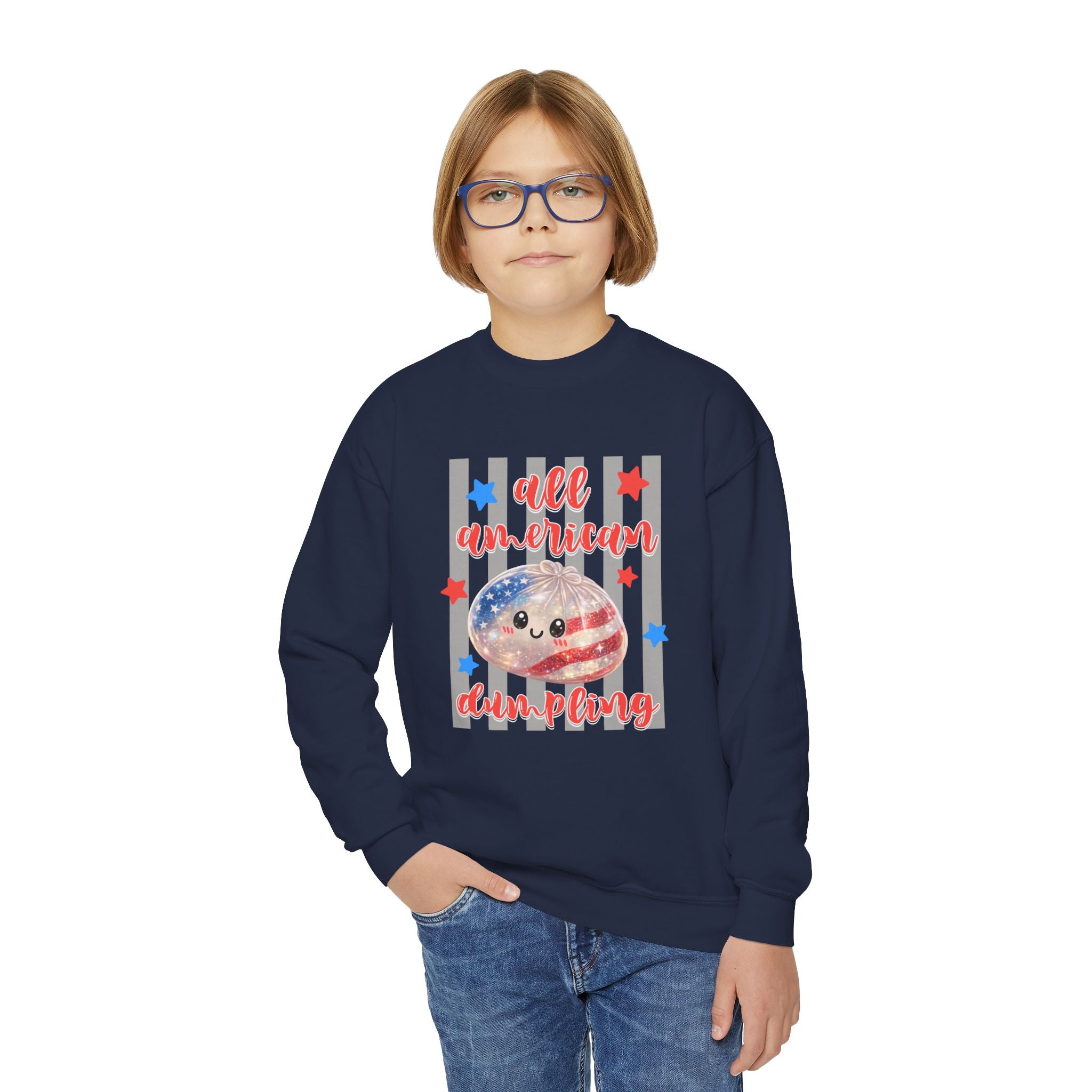 Youth Crewneck  "All American Dumpling"  Sweatshirt