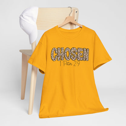 Chosen Leopard Tee “Chosen” 1 Peter 2:9 Faith T-Shirt