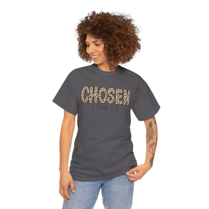 Chosen Leopard Tee “Chosen” 1 Peter 2:9 Faith T-Shirt