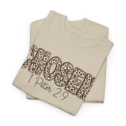 Chosen Leopard Tee “Chosen” 1 Peter 2:9 Faith T-Shirt