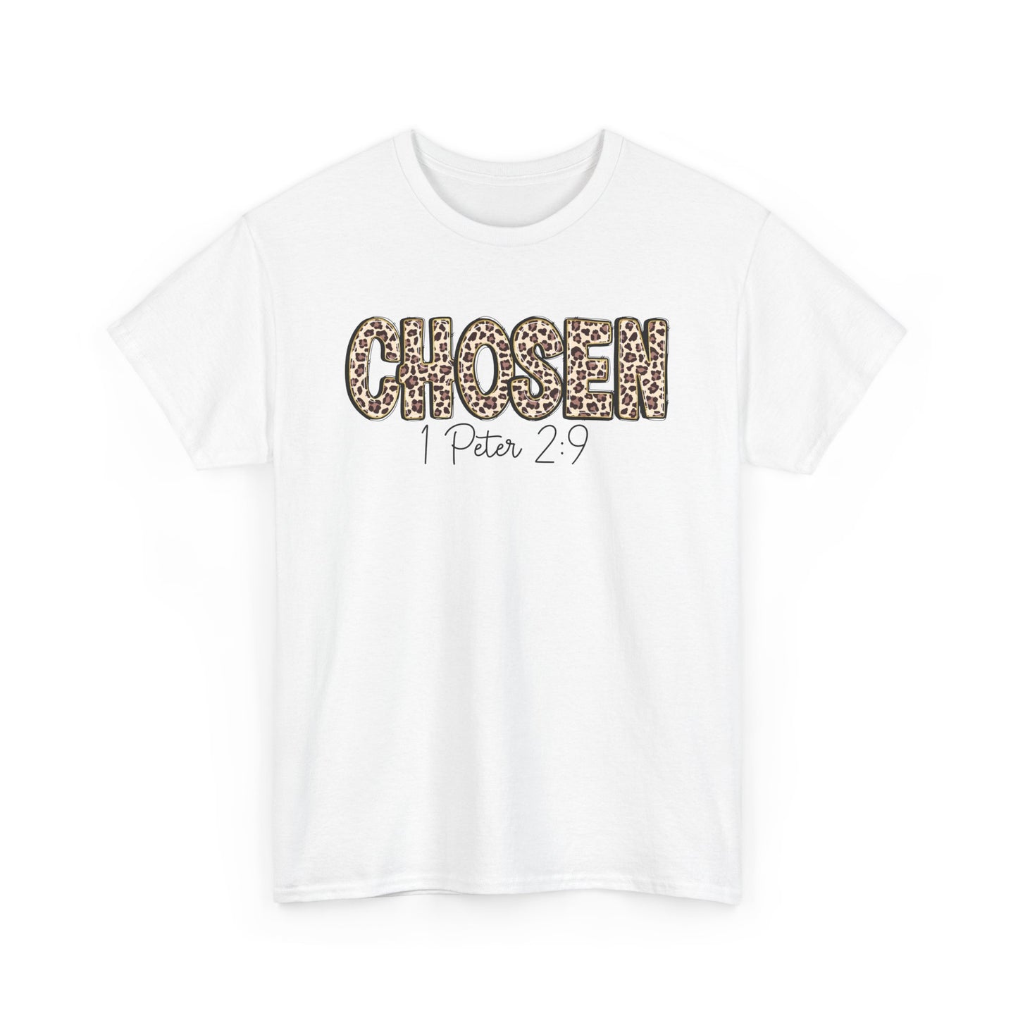 Chosen Leopard Tee “Chosen” 1 Peter 2:9 Faith T-Shirt