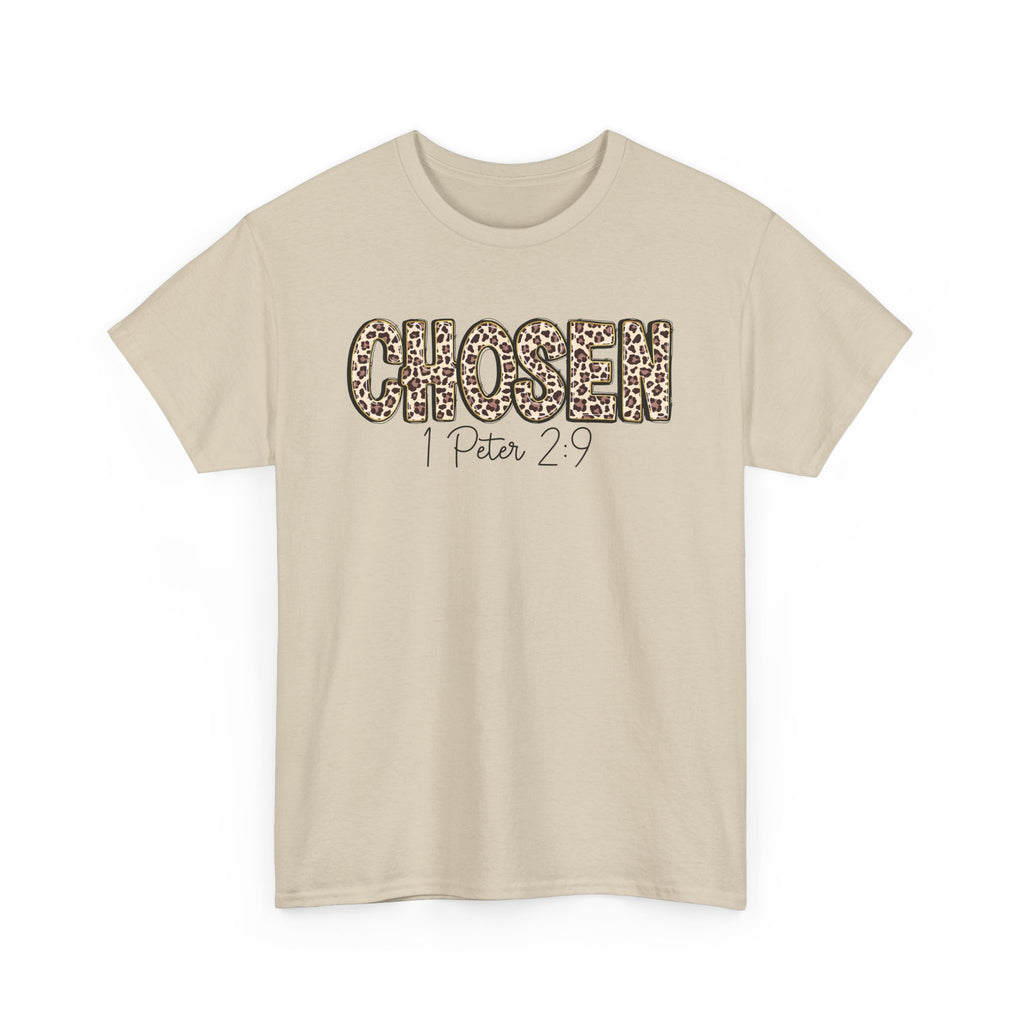 Chosen Leopard Tee “Chosen” 1 Peter 2:9 Faith T-Shirt