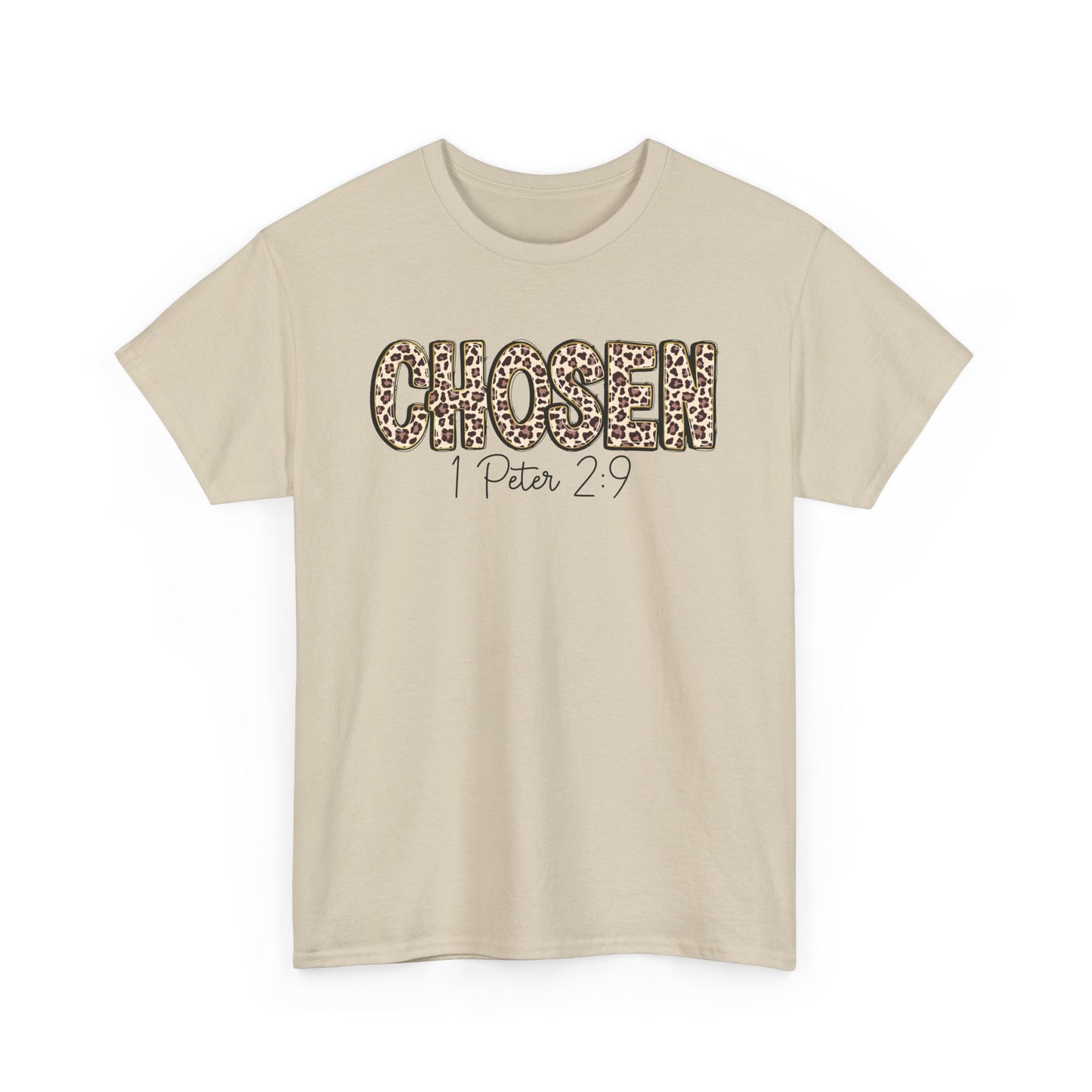 Chosen Leopard Tee “Chosen” 1 Peter 2:9 Faith T-Shirt