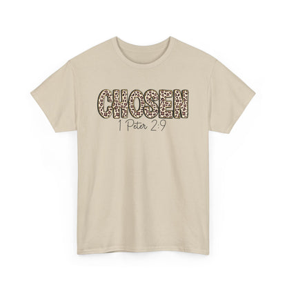 Chosen Leopard Tee “Chosen” 1 Peter 2:9 Faith T-Shirt