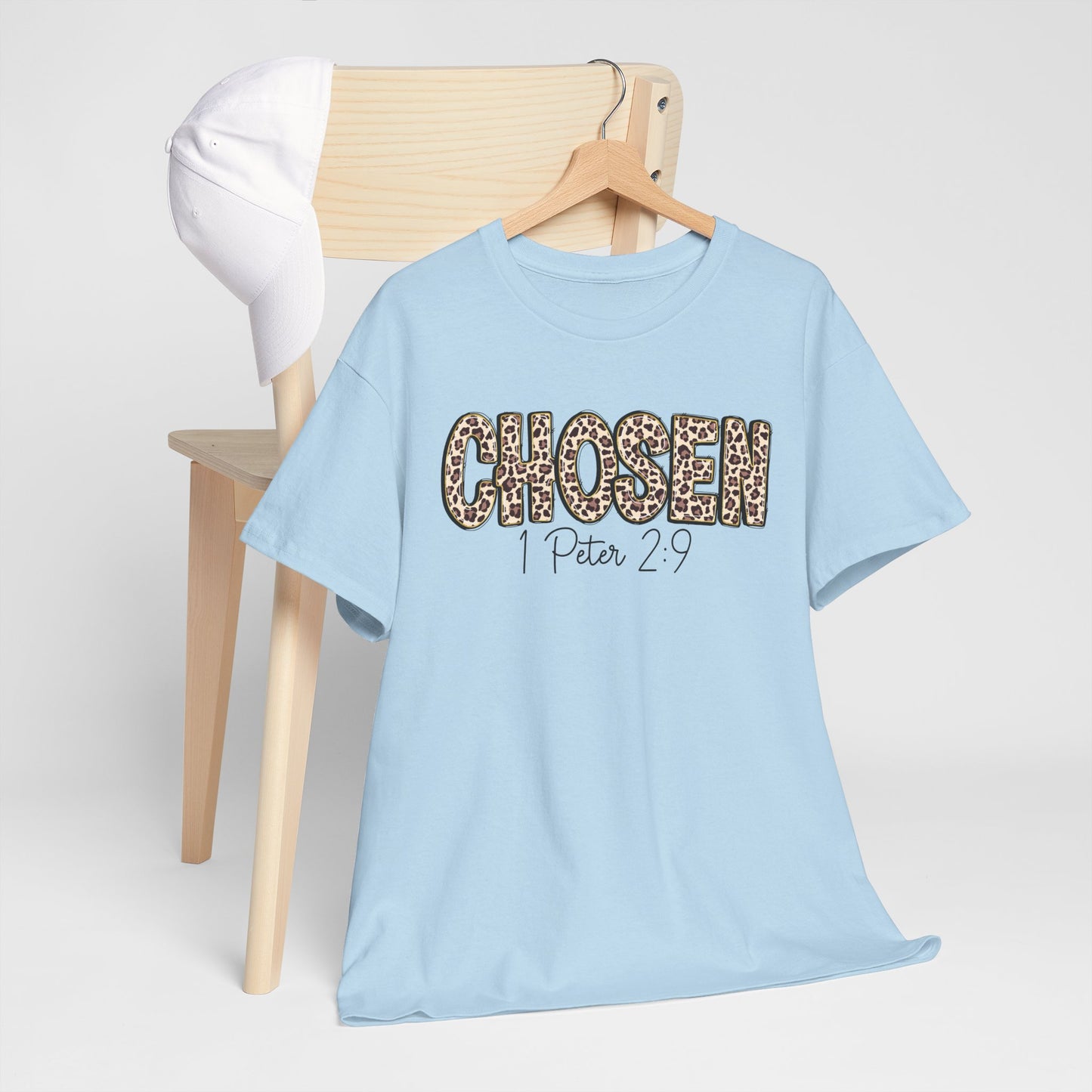 Chosen Leopard Tee “Chosen” 1 Peter 2:9 Faith T-Shirt