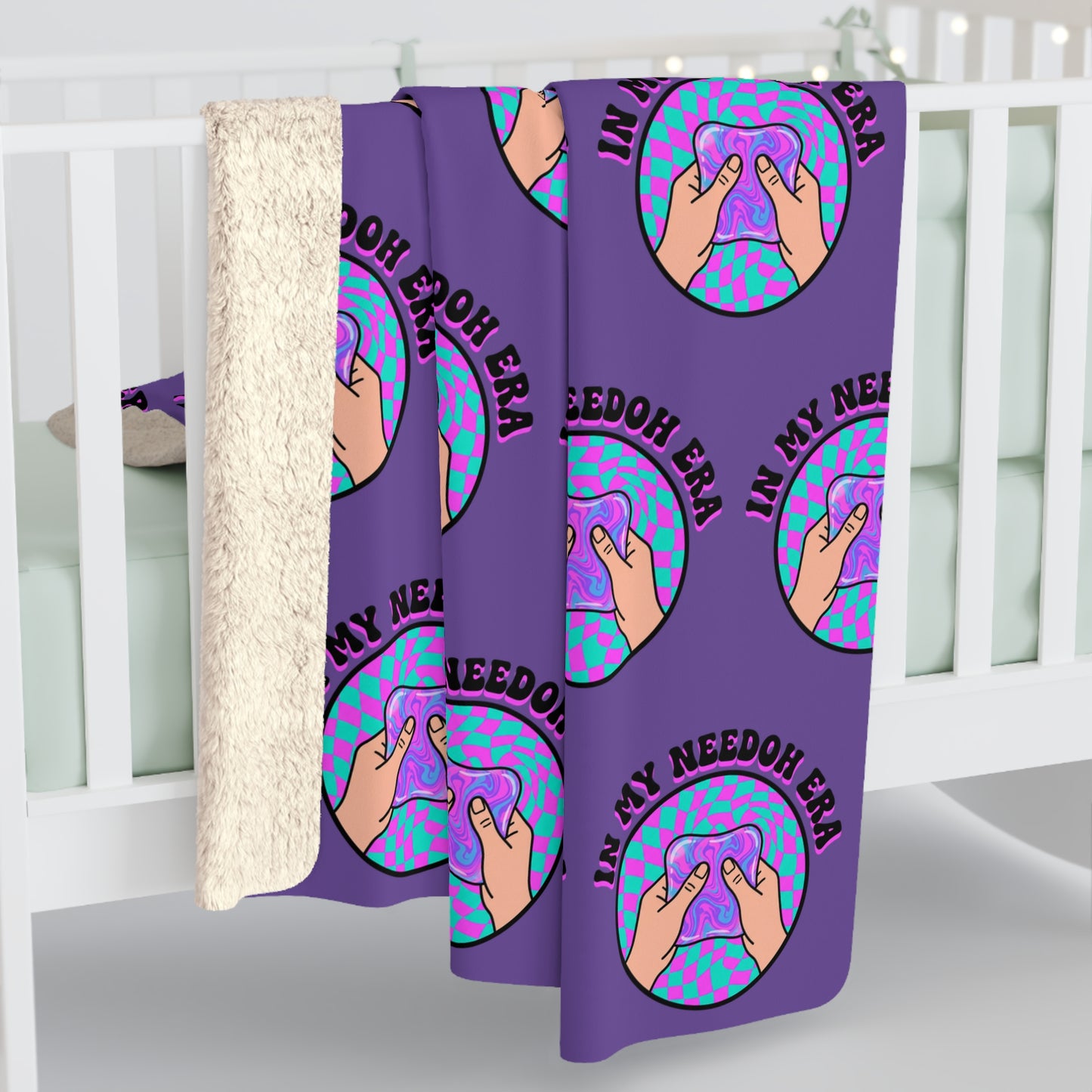 Sherpa Fleece Blanket — Cozy Purple